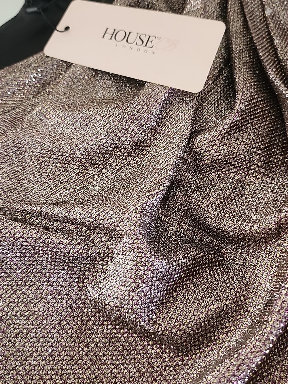 House of CB Shaker bronze mini skirt BNWT XS - Picture 11 of 12